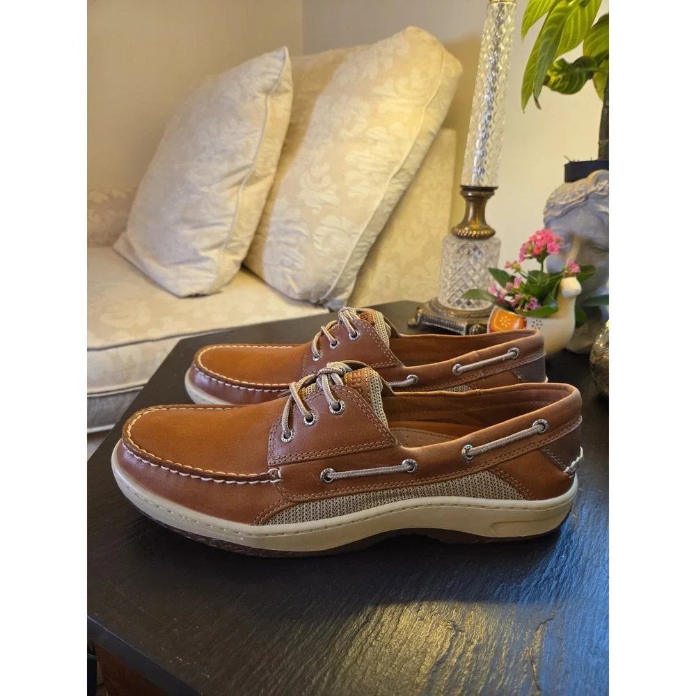 Sperry Men's Top-Sider Billfish 3-Eye Leather Boat Shoe Cognac Sz 13M NEW! $125